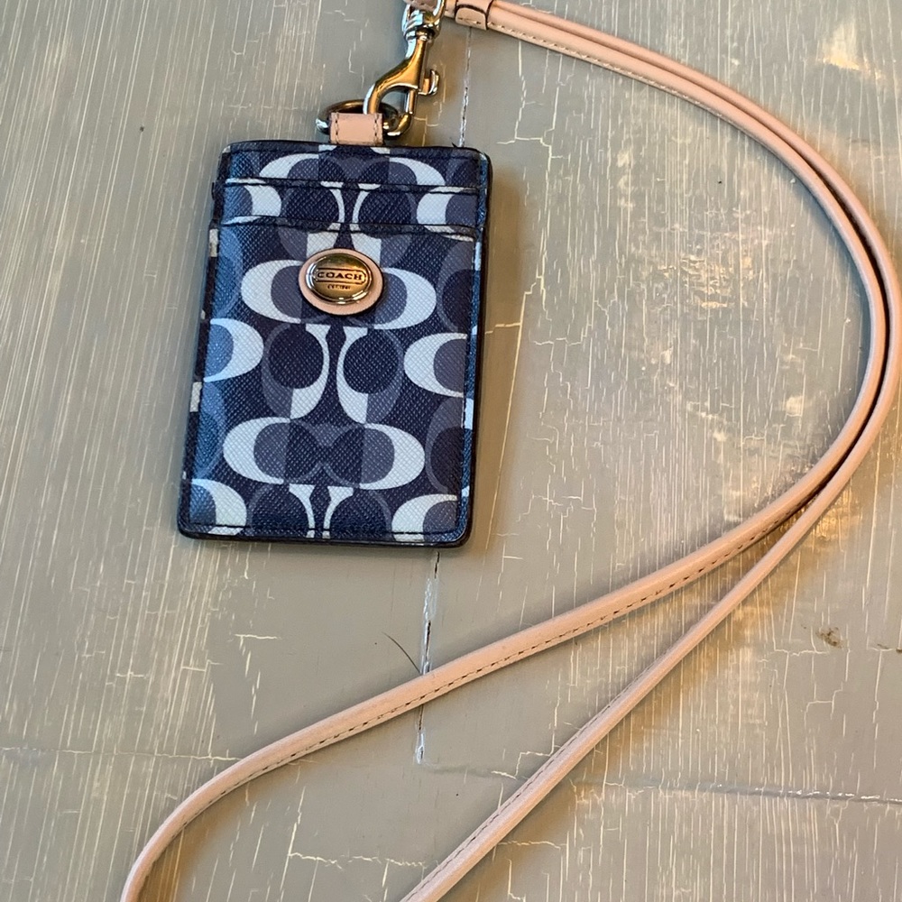 Coach Saffiano Leather Lanyard